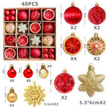 Load image into Gallery viewer, Christmas decoration 6cm electroplated ball plastic ball special-shaped painted Christmas ball gift Christmas tree pendant
