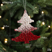 Load image into Gallery viewer, Christmas tree decoration pendant, elk pendant, flocking ornament, Christmas supplies
