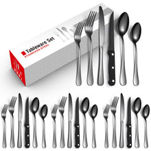 Load image into Gallery viewer, Set Stainless Steel 24-Piece Set 6-Piece Set Creative Western Food Steak Knife, Fork and Spoon
