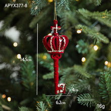 Load image into Gallery viewer, Flocking material Christmas pendant Holiday decoration Snowflake pendant Christmas tree pendant
