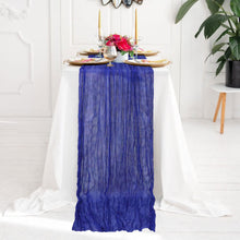 Load image into Gallery viewer, Voile Champray Table Runner Wedding Party Decoration Pleated Table Runner Tablecloth

