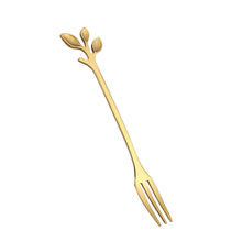 Load image into Gallery viewer, Q Stainless Steel Creative Fruit Fork Two-Tooth Fork Dessert Fork Household Fruit Toothpick Cake Fork
