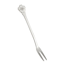 Load image into Gallery viewer, Q Stainless Steel Creative Fruit Fork Two-Tooth Fork Dessert Fork Household Fruit Toothpick Cake Fork

