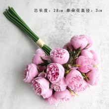 Load image into Gallery viewer, 27 heads Artificial Raw Silk Rose Bouquet Artificial Bouquet Home Decorative Fake Flower
