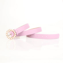 Load image into Gallery viewer, Fashion Trend round Pearl Pin Buckle Highlight Temperament Noble Belt
