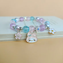 Load image into Gallery viewer, Cute Cartoon My Melody Children's Beaded Crystal Female Couple Student Girlfriends Gift Color Bracelet Accessories
