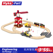 Load image into Gallery viewer, DIY Wooden Track Thomas Game Pack Children's Educational Wooden Building Blocks Assembled Compatible with Magnetic Train
