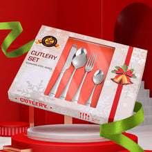 Load image into Gallery viewer, Stainless Steel Tableware Four Main Pieces Set Gift Box Wedding Gift Knife, Fork and Spoon 24-Piece Set
