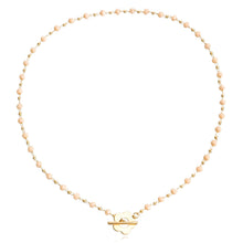 Load image into Gallery viewer, Elegant Black Crystal Glass Bead Chain Simple OT Buckle Short Flower Necklace
