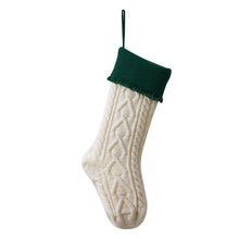 Load image into Gallery viewer, Christmas party decorations wool socks Christmas candy bag pendant love fringed socks
