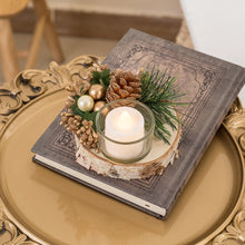 Load image into Gallery viewer, Christmas White Birch Ornament Decoration Desktop Candlestick
