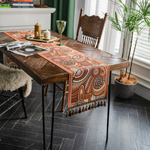 Load image into Gallery viewer, Yarn-Dyed Jacquard Table Runner Vintage Ethnic Style Tablecloth Tassel Household Polyester Dustproof Tablecloths Table Runners Tailstock Flag
