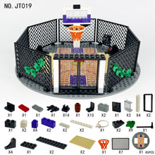 Load image into Gallery viewer, Jt019 Street Community Basketball Court Small Particle Building Blocks Scene round Field Building Children's Assembled Toys
