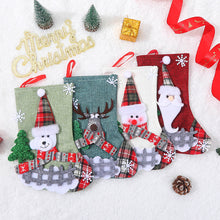 Load image into Gallery viewer, Christmas Day decorative stockings linen gifts Christmas tree pendants
