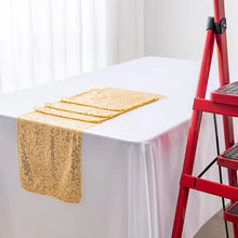 Load image into Gallery viewer, 2pcs Sequin Table Flag Wedding Ceremony Layout Tablecloth Table Runner Christmas Decoration Polyester Square Glitter Sequin
