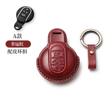 Load image into Gallery viewer, Mini Car Key Sleeve Cooper Mini Key Shell Women's  Handmade Genuine Leather Bag Buckle
