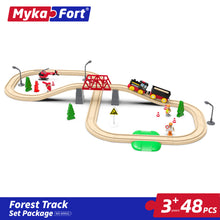 Load image into Gallery viewer, DIY Wooden Track Thomas Game Pack Children's Educational Wooden Building Blocks Assembled Compatible with Magnetic Train
