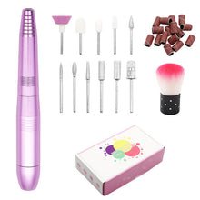 Load image into Gallery viewer, Electric Nail Polish Remover Portable Nail Nail Piercing Device High Speed Polishing Manicure Usb for Nail Beauty Salon
