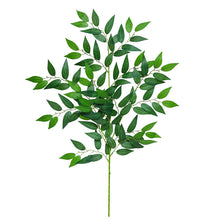 Load image into Gallery viewer, 5PCs Single Eucalyptus Tofu Pudding Banyan Leaves Artificial Green Plant Desktop Ornaments
