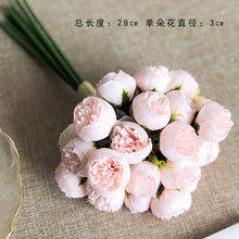 Load image into Gallery viewer, 27 heads Artificial Raw Silk Rose Bouquet Artificial Bouquet Home Decorative Fake Flower
