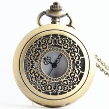 Load image into Gallery viewer, Carved Hollow Retro Watch Men's Fashion Necklace Ornament Quartz Watch Pocket Watch Flip Large Pocket Watch
