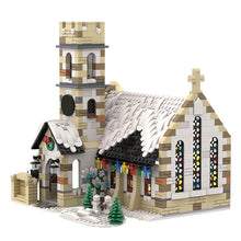 Load image into Gallery viewer, Small Particle Building Blocks MOC-147549 Winter Country Church Winter Countrychurch
