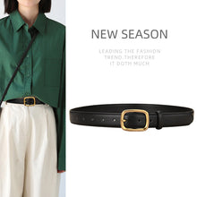 Load image into Gallery viewer, Belt Loop Casual All-Match Retro Leather Belt Women's Japanese Buckle Jeans Strap
