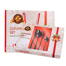 Load image into Gallery viewer, Stainless Steel Tableware Four Main Pieces Set Gift Box Wedding Gift Knife, Fork and Spoon 24-Piece Set

