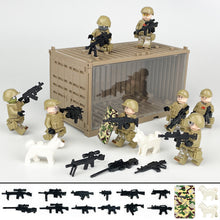 Load image into Gallery viewer, Package Container Equipment Special Police Doll Toy Small Particle Military Doll Children Assembling Building Blocks Toy
