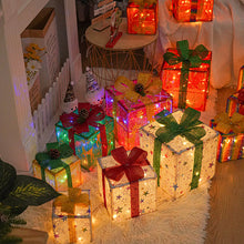 Load image into Gallery viewer, 3pcs/Set Christmas Gift Box Decoration Shiny Decoration Props Ornaments
