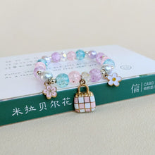 Load image into Gallery viewer, Cute Cartoon My Melody Children's Beaded Crystal Female Couple Student Girlfriends Gift Color Bracelet Accessories
