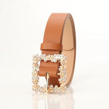 Load image into Gallery viewer, Women's Belt 2023 New Ornament Pantskirt Versatile Fashion PU Leather Belt
