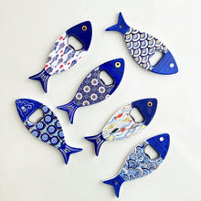 Load image into Gallery viewer, Beverage Bottle Opener Fish Shape Refridgerator Magnets Relief Texture Gilding Crafts

