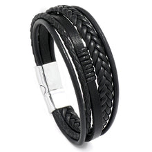 Load image into Gallery viewer, Ornament Simple Handmade Woven Multi-Layer Leather Bracelet European and American Fashion Popular Jewelry Men's Bracelet
