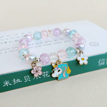 Load image into Gallery viewer, Cute Cartoon My Melody Children's Beaded Crystal Female Couple Student Girlfriends Gift Color Bracelet Accessories
