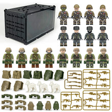 Load image into Gallery viewer, Children's Particle Building Blocks Toys Container Special Police Man Dog Shield Building Blocks Toys

