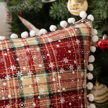 Load image into Gallery viewer, Christmas Cotton Linen Tablecloth Table Cloth Decorative Fur Ball Placemat for Western Food Snowflake Table Cloth Tablecloth

