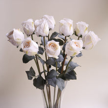 Load image into Gallery viewer, 5pcs/Set Artificial Rose Vintage Style Burnt Edge Rose Flower Decorative Table Artificial Flower
