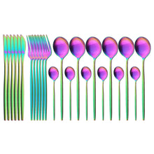 Load image into Gallery viewer, Matte Portugal Stainless Steel Knife, Fork and Spoon Western Food/Steak Knife and Fork Dessert Spoon Fork Tableware
