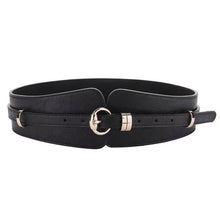 Load image into Gallery viewer, Fashion Women's  Wide Waist Seal Korean Style Pin Buckle Stitching Single Circle Dress Accessories Belt
