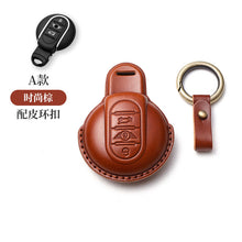 Load image into Gallery viewer, Mini Car Key Sleeve Cooper Mini Key Shell Women's  Handmade Genuine Leather Bag Buckle
