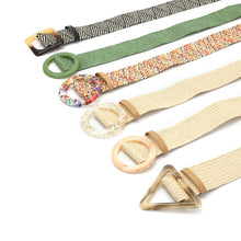 Load image into Gallery viewer, Dress Pp Grass Woven Decorative Women's Wide Belt Bohemian Elastic Elastic Waist Seal
