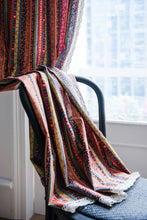 Load image into Gallery viewer, Fabric Curtain Bohemian Striped Printing Shading Chain Cotton and Linen Fabric Kitchen Curtain

