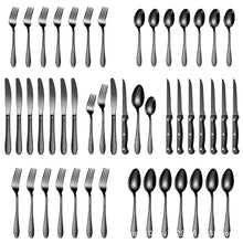 Load image into Gallery viewer, Hammered Stainless Steel Tableware Set Gift Western Tableware Water Cube Knife, Fork and Spoon Steak Knife
