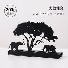 Load image into Gallery viewer, Animal Silhouette Wrought Iron Candlestick Domestic Ornaments
