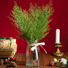 Load image into Gallery viewer, 60Pcs Artificial pine branches, fake green plants pine leaf picks DIY wreaths handicrafts Christmas decorative plants
