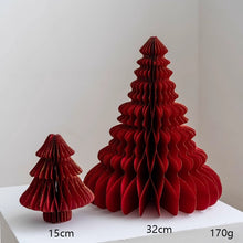 Load image into Gallery viewer, Christmas tree ornament paper folding handmade DIY desktop mini Christmas tree
