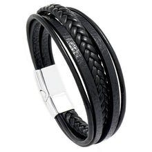 Load image into Gallery viewer, Popular Ornament Simple Woven Leather Bracelet Simple All-Match Men's Magnetic Buckle Bracelet Bracelet
