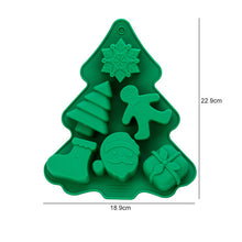 Load image into Gallery viewer, Christmas Silicone Mold Christmas Tree Gingerbread Man Mold Cookie Candy Mold
