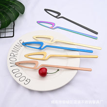 Load image into Gallery viewer, Stainless Steel Tableware Simple Personality Creative Hanging Wall Hanging Cup Knife, Fork and Spoon Hanging Cup Coffee Spoon Kit
